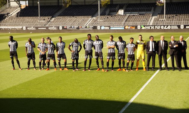 Présentation pour les abonnés, de l’équipe professionnelle d’Angers SCO, au stade Jean Bouin.