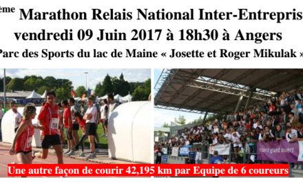 La 7e Édition du Marathon Relais Inter-Entreprises aura lieu, le Vendredi 9 Juin 2017.