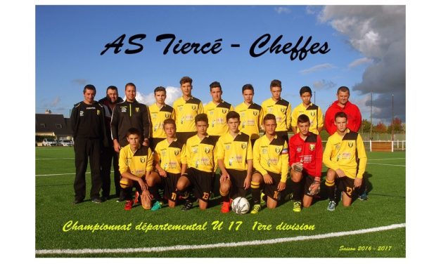 Coupe de l’Anjou (8e de finale) : Les U17 de l’AS Tiercé-Cheffes se qualifient à Saint-Sylvain (5-2).