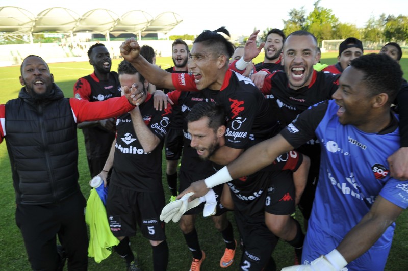 La joie des Choletais à la fin du match (photo : SO Cholet)