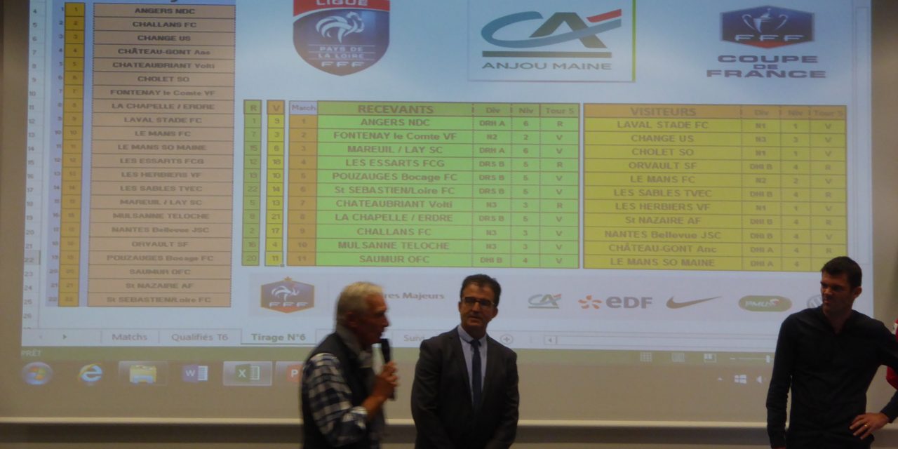 L’affiche de ce 6e tour de la coupe de France : Angers NDC (DRH) – Stade Lavallois (N1).
