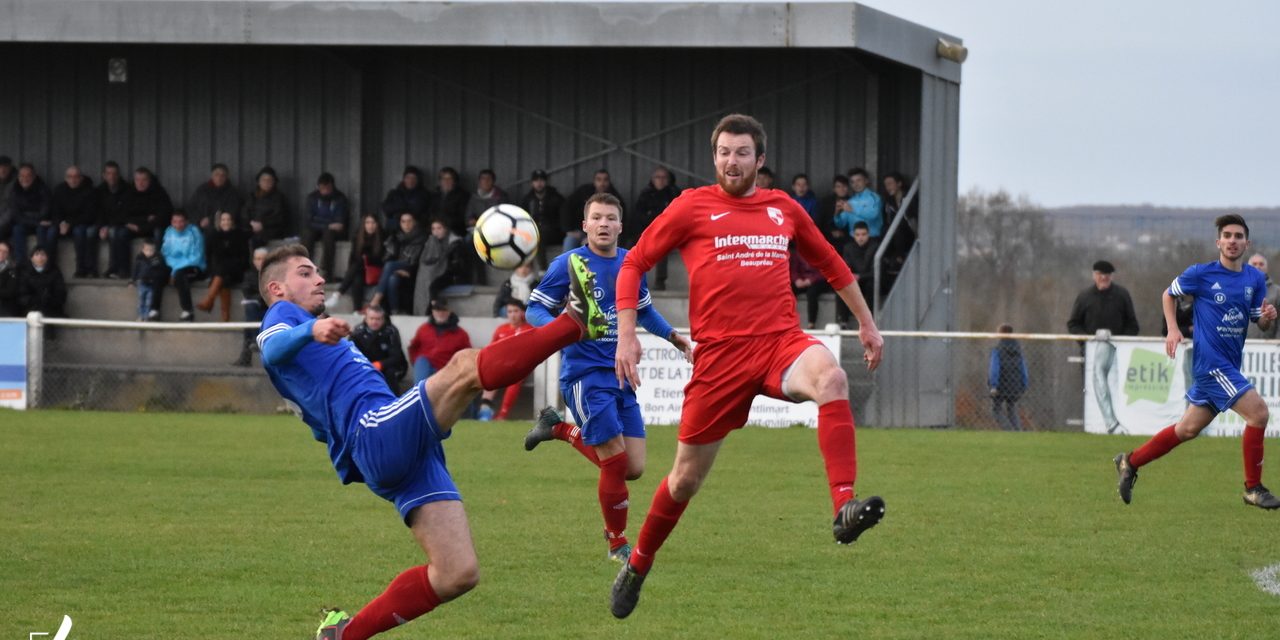 DRS : L’AS St Pierre-Montrevault et le FC Essartais se séparent sur un score de parité (1-1).