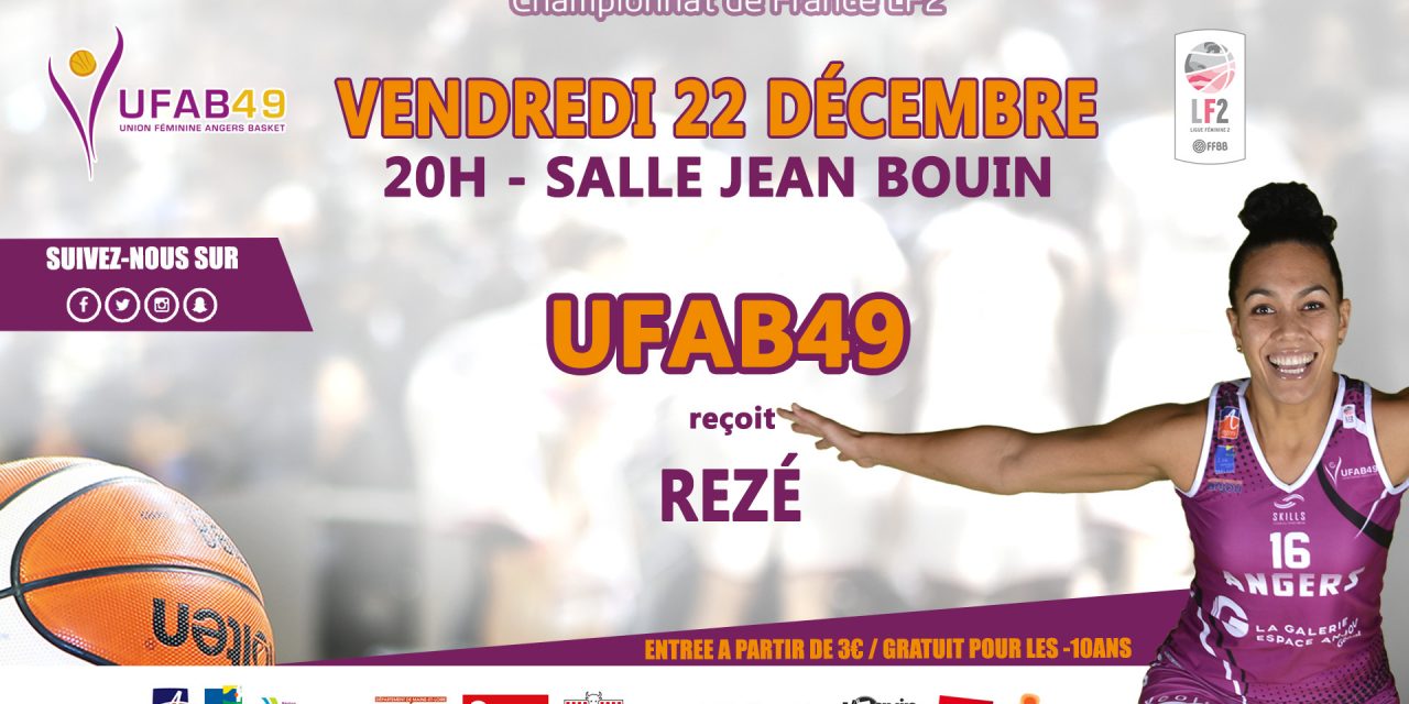 LF2 (12e journée) : L’UFAB reçoit Saint-Paul Rezé, ce  vendredi, à la salle Jean Bouin !