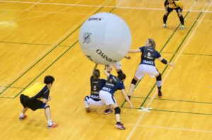 Une partie de l'équipe de France féminine de Kin-Ball