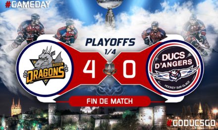 Ligue Magnus (play-offs / Match 1) : Angers prend une claque à Rouen (4-0).