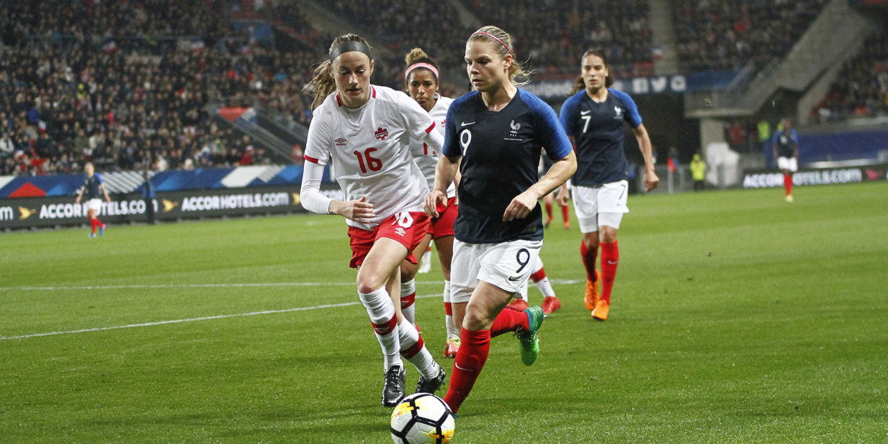 L’équipe de France (féminine) s’offre le Canada en match amical (1-0).