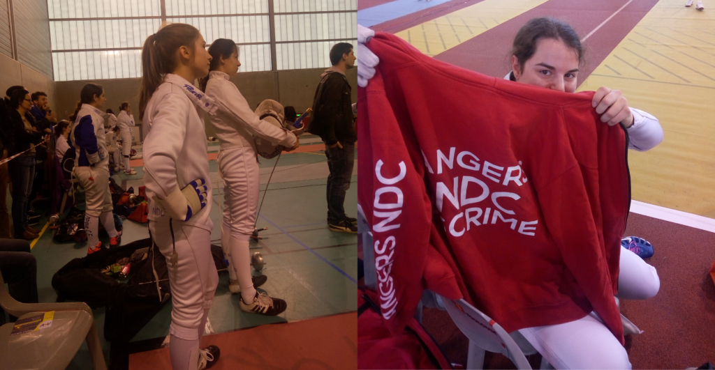 Cécile (à gauche) et Camille (à droite) préparent leur match chacune à leur manière