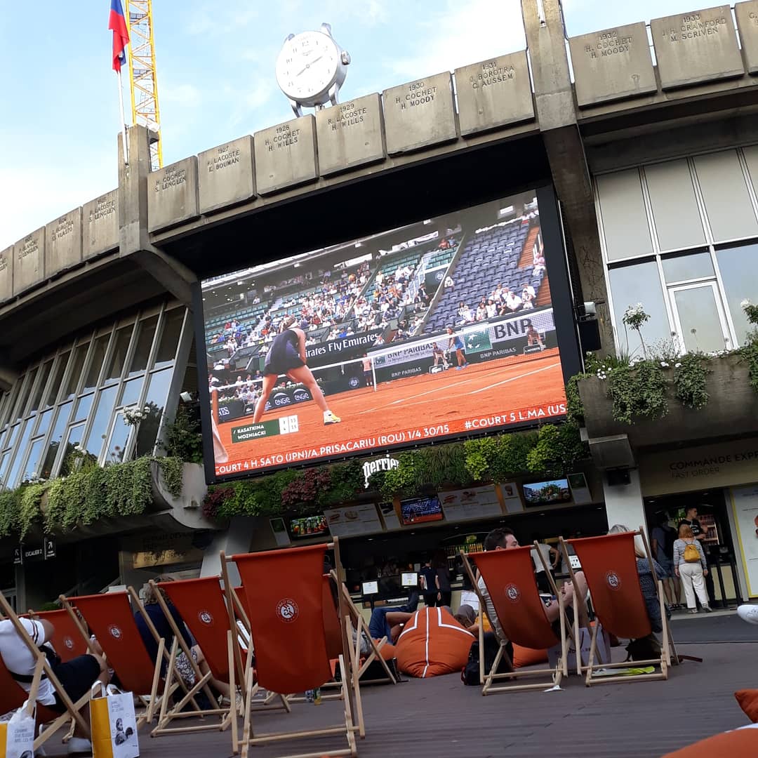 Ecran géant de Roland Garros