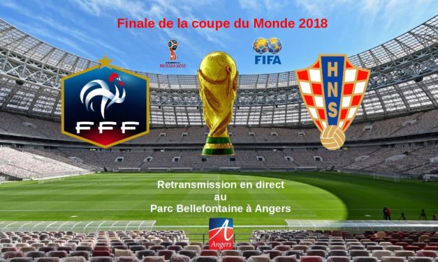 Coupe du Monde de Football : retransmission de la finale sur écran géant le 15 juillet 2018.