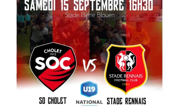 U19 National (4e journée) : Un défi de taille pour le SO Cholet qui va se mesurer au Stade Rennais FC.
