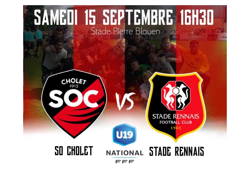 U19 National (4e journée) : Un défi de taille pour le SO Cholet qui va se mesurer au Stade Rennais FC.