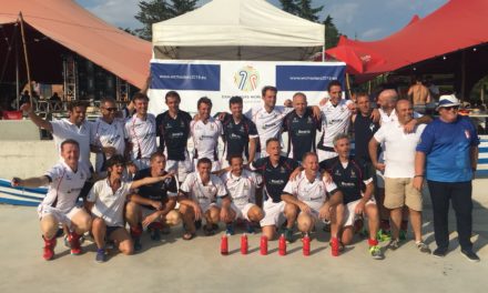 L’équipe de France Masters de hockey sur gazon, à Angers ce samedi.