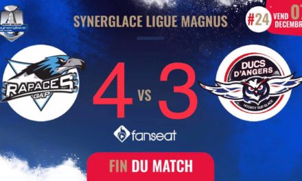 Ligue Magnus (24e journée) : Angers s’incline lors de la séance des tirs au but à Gap (4-3).