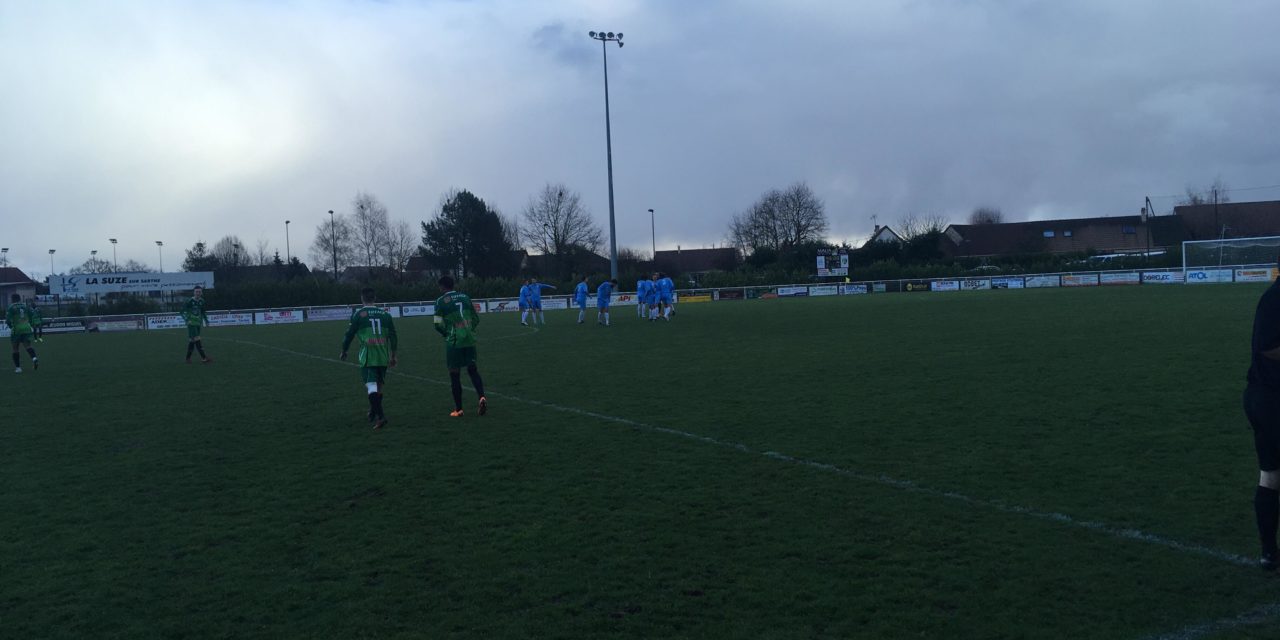 R2 (12e journée) : Défaite frustrante pour Saint-Pierre Montrevault à la Suze (3-1).