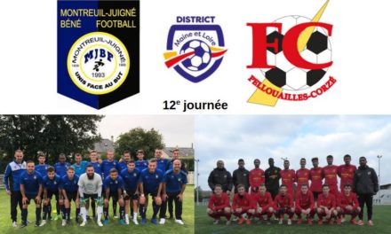 D1 (12e journée) : Match arrêté entre Montreuil-Juigné-Béné et le FC Pellouailles-Corzé…