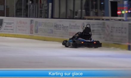 Démonstration de karting sur glace à Angers !
