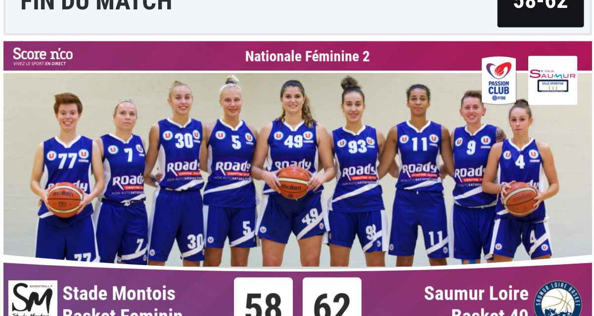 Nouvelle victoire des filles du Saumur Loire Basket 49 au Stade Montois (62-58).