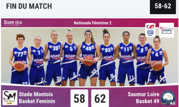 Nouvelle victoire des filles du Saumur Loire Basket 49 au Stade Montois (62-58).