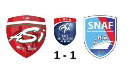 R2 (19e journée) : Match de haut niveau entre Mûrs-Érigné et Saint-Nazaire (b) (1-1).