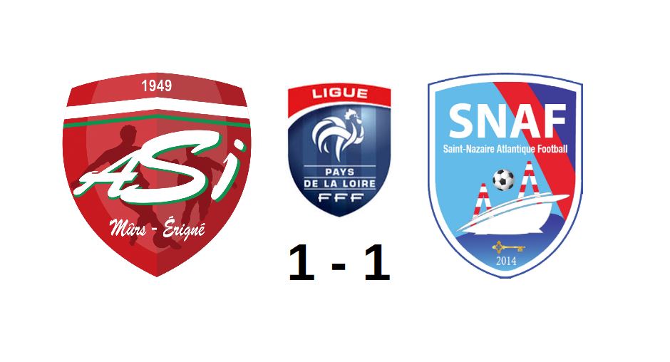 R2 (19e journée) : Match de haut niveau entre Mûrs-Érigné et Saint-Nazaire (b) (1-1).