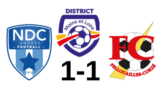 D1 (J20) : Angers NDC et Pellouailles-Corzé se neutralisent (1-1).