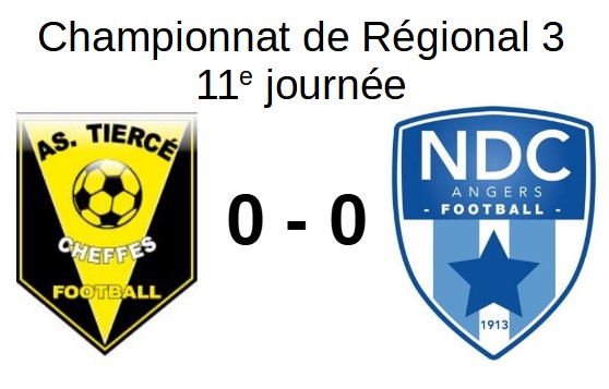 R3 (J11) : Match nul équitable entre Tiercé-Cheffes et Angers NDC !