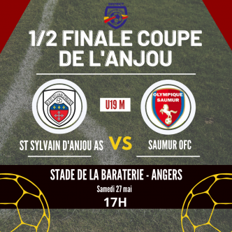 Coupe de l’Anjou U19 : L’AS Saint-Sylvain aura fort à faire face à l’Olympique de Saumur.