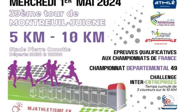 39e édition des dix kilomètres de Montreuil-Juigné.
