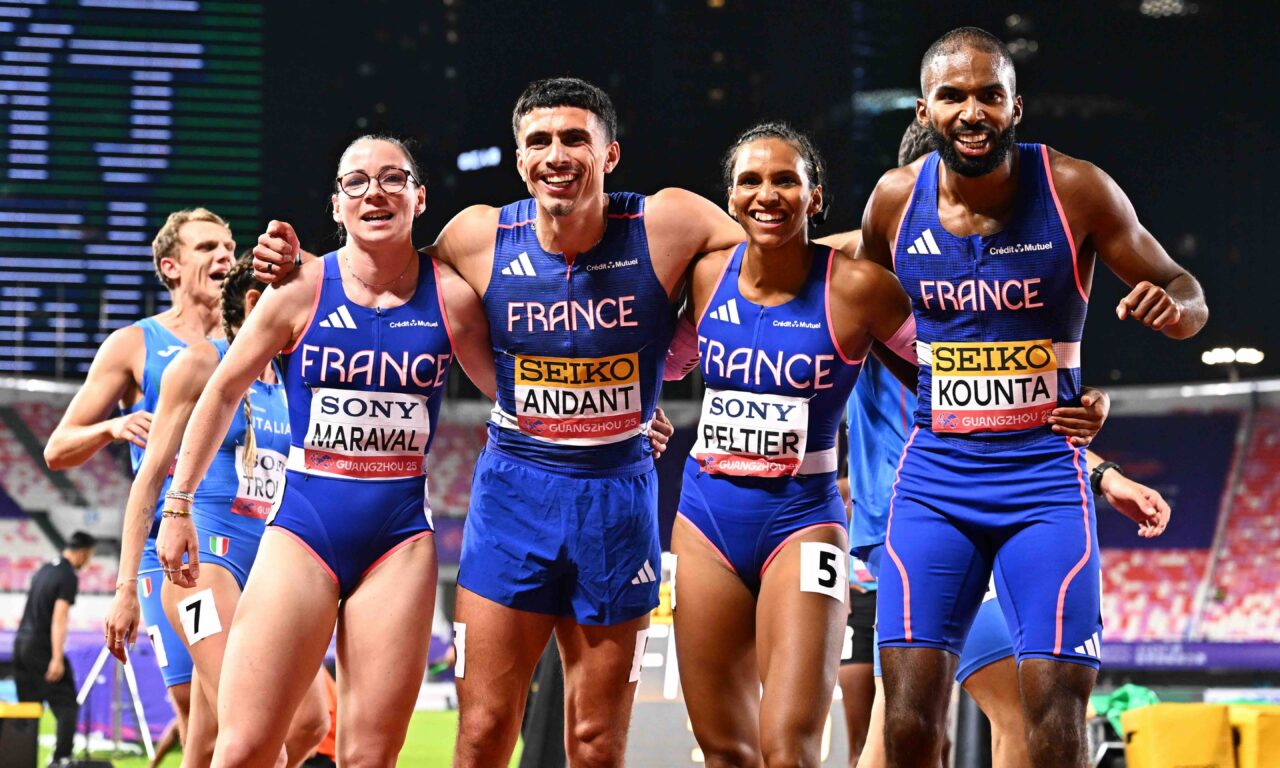 L&rsquo;équipe de France reçue cinq sur cinq aux relais mondiaux de Guangzhou.