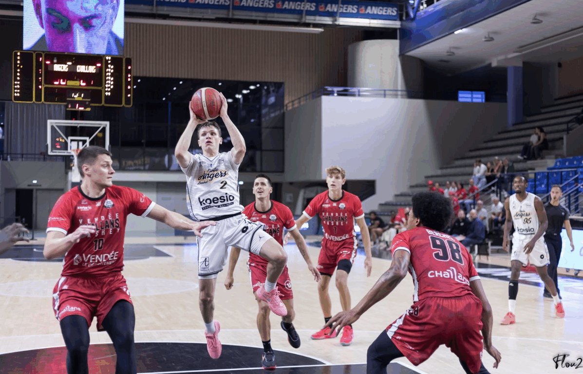 CF (32e) : Angers n&rsquo;a pas tenu le choc face à Challans (65-79).