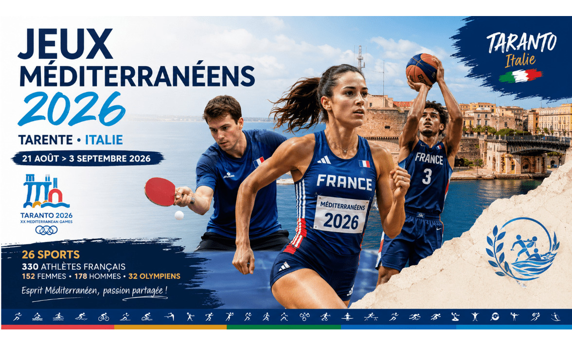 Jeux Méditerranéens 2026 : Amandine Brossier et Joé Seyfried porteront les couleurs du Maine-et-Loire en Italie