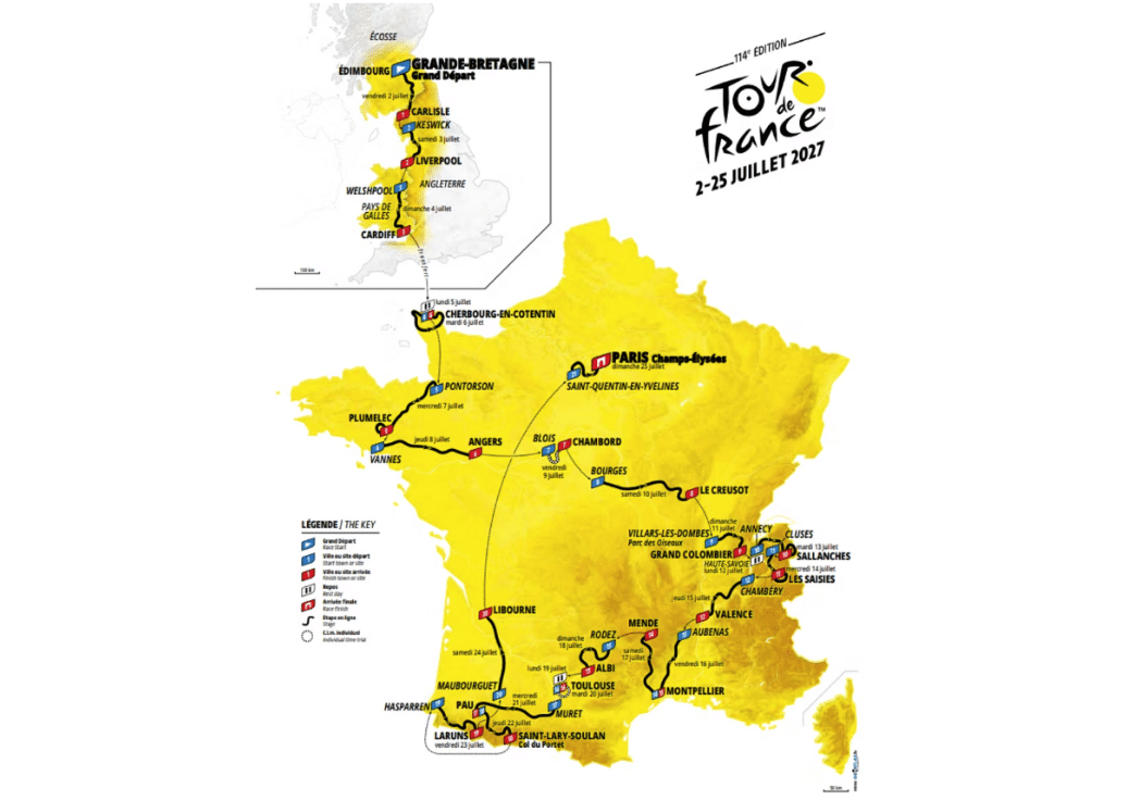 Tour de France 2027 : Angers accueillera l’arrivée de la 7e étape le 8 juillet !